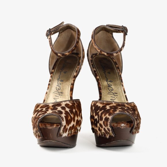 Lanvin AW/13 Brown Leopard Pony Hair Platform Heels - Picture 2 of 11